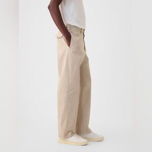 Gap 90s Loose Khaki Pants Loose Fit Baggy Tan Cargo Back Pockets Retro Y2K 34 32